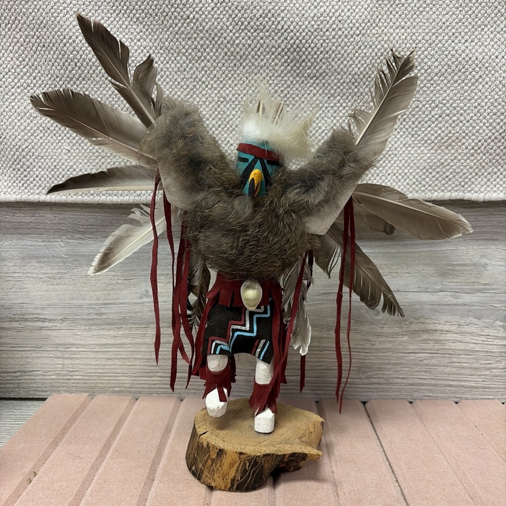 Vintage Kachina "Eagle Dancer" Doll Native American Signed (C8)